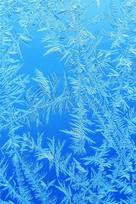 Winter Ice Frost Frozen Background Frosted Window Glass Texture Cold