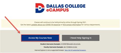 Log In To Ecampus And Access Your Courses Tutorials Dallas College
