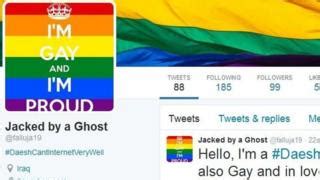 Anonymous Fills Is Twitter Accounts With Gay Pride Messages Bbc News