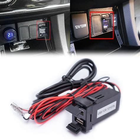 Xotic Tech Usb Port Charger Audio Led Indicator Adapter For Toyota