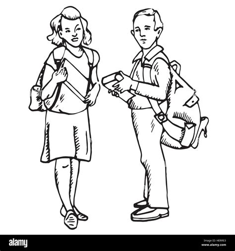 Walk To School Clipart Black And White