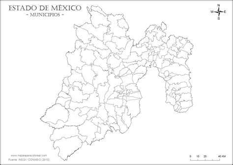 Mapas Del Estado De México Para Colorear