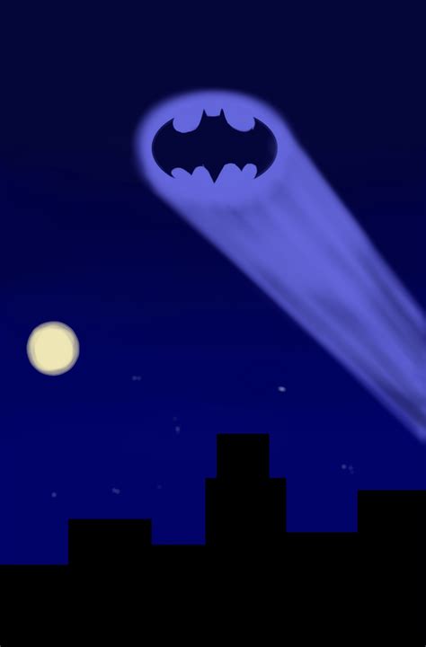 Bat Signal at night by cyberdemonThree on DeviantArt png image