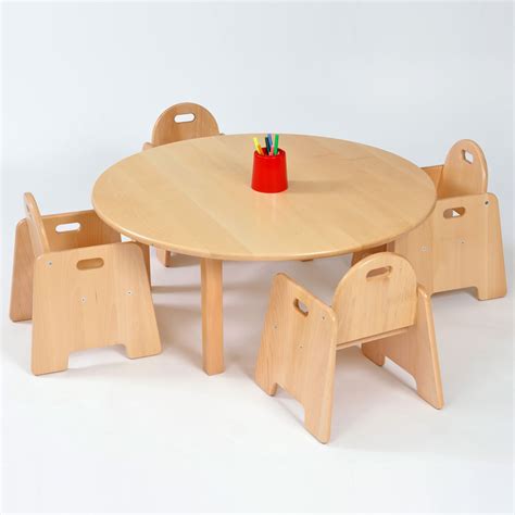 Nursery Round Wooden Table And Chairs 140sh Package