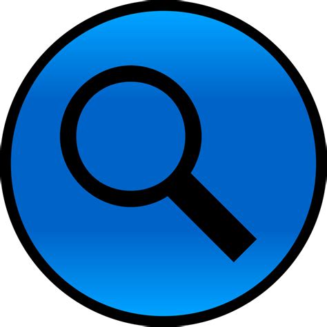 Zoom Button With Magnifying Glass Vector Clipart Image Free Stock