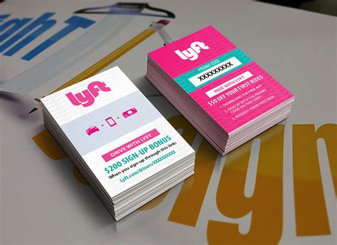 Choose business cards templates that match or complement your other business stationery. Lyft Business Cards : Buy Low-Cost Lyft Referral Cards
