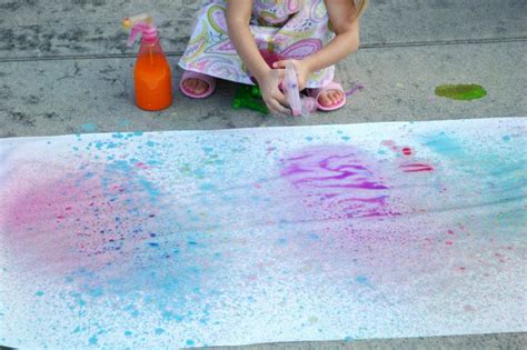 Spray Chalk Splatter Painting What Can We Do With Paper And Glue