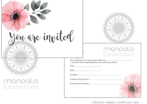 Youre Invited Card Pink Flower