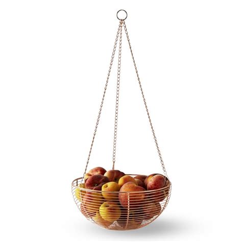 Hanging Copper Wire Fruit Basket Williams Sonoma