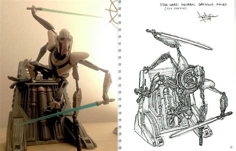 2014 Beginning Drawing Sketchbook General Grievous From Star Wars Episode Iii Revenge Of The