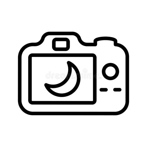 Night Mode On Camera Icon Stock Vector Illustration Of Symbol 225662756