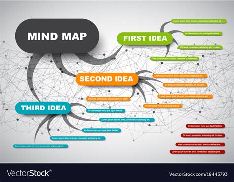 Abstract Mind Map Infographic Template Royalty Free Vector