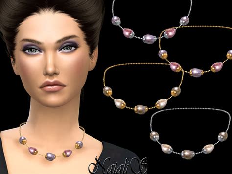 Baroque Pearl Chain Necklace By Natalis At Tsr Sims 4 Updates