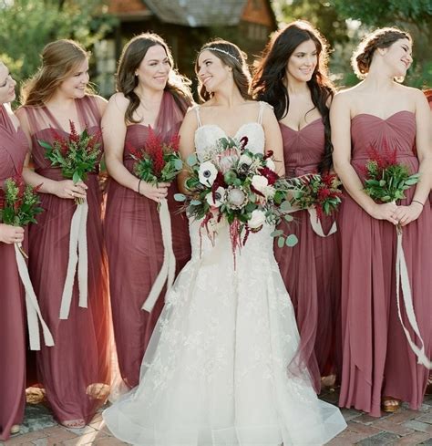 7 Gorgeous Bridesmaid Dress Colours For Autumn Wedding Burgundy