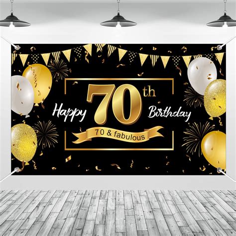 Buy Happy 70th Birthday Decoration Backdrop Cheers To 70 Yearsfor Men