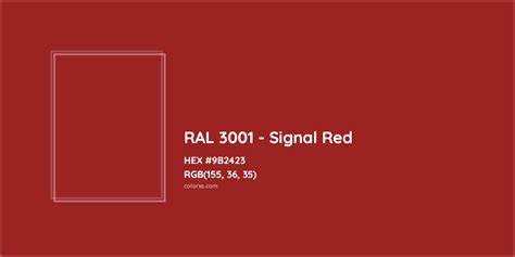 Ral 3001 Signal Red Complementary Or Opposite Color Name And Code