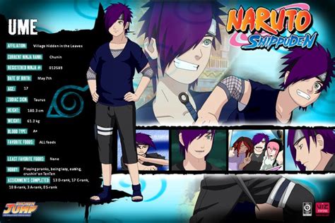 Naruto Profiles Ume By Aiishiteruxsasaki On Deviantart Naruto Fatos