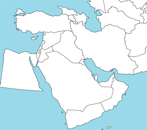 Blank Map Of The Middle East R MapPorn