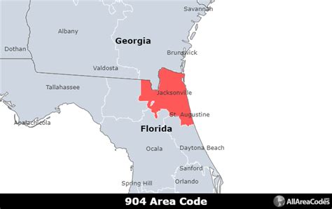 904 Area Code Location Map Time Zone And Phone Lookup