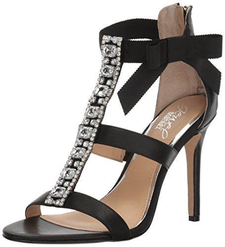 Jewel Badgley Mischka Womens Henderson Dress Sandal Black 8 M US