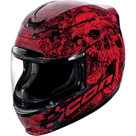 Icon Airmada Parahuman Helmet Red Size Xs Motorcycle Helmet