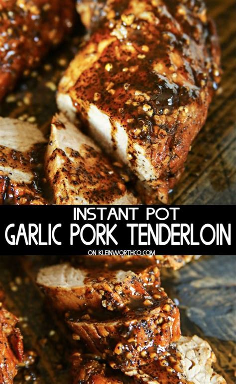 They are delicious and taste like they took hours but they are done in no time. Instant Pot Garlic Pork Tenderloin is an easy dinner ...