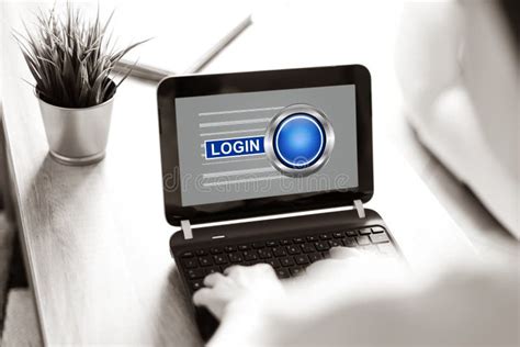 Login Concept On A Laptop Screen Stock Photo Image Of Design Member