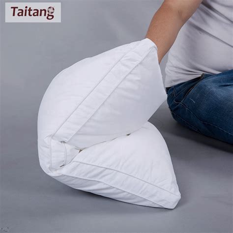 taitang soft cotton fabric pillow 3 4 5 star hotel polyester filling pillow buy polyester