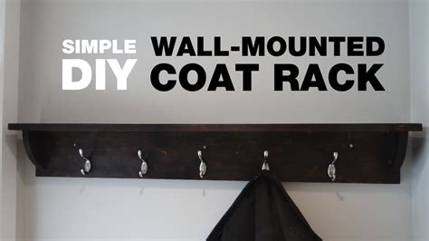 How To Build A Wall Mounted Coat Rack Youtube