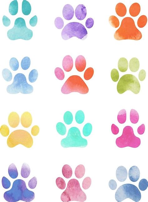 Maybe you would like to learn more about one of these? 'Watercolour Paw Prints, Dog Paws' Sticker by khyphenj ...