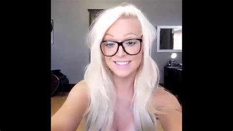 Blonde Girl With Big Glasses With Strong Prescription Lenses Shows Off Her New Glasses Youtube