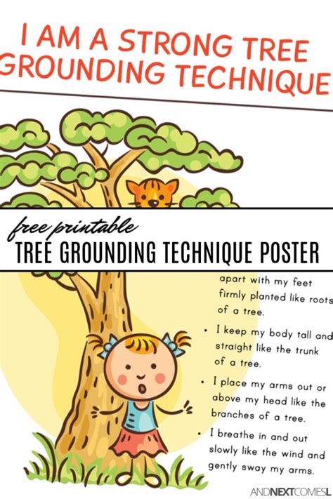 Free Printable Tree Grounding Technique For Kids Mindfulness For Kids