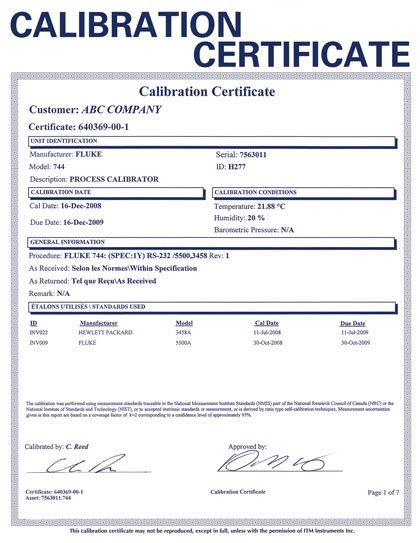 Qualified Calibrations Iso Certification And Repairs