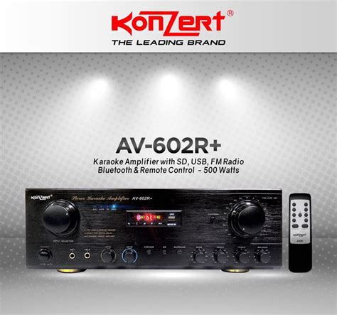 12v 300w audio amplifier circuit diagram. Konzert AV-602R+ 500W X 2 5-Channel Karaoke Amplifier with FM Radio, USB and SD Port, Bluetooth ...