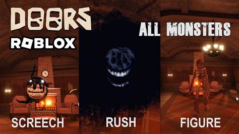 All Monsters In Roblox Doors Youtube