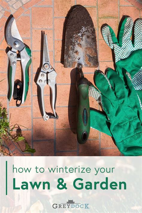 Gardening Tools On The Ground With Text Overlay How To Winterize Your