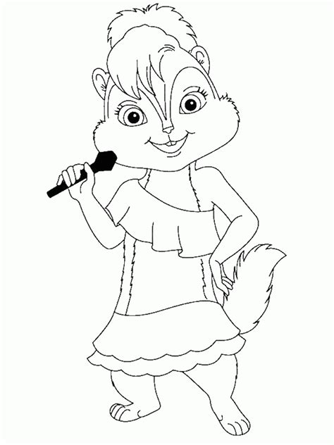 Chipettes Jeanette Coloring Pages