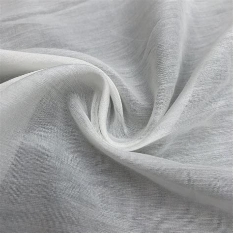 54 White 100 Pima Cotton Voile See Through Sheer And Light Woven Fabric