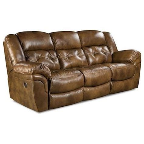 Homestretch 155 155 39 15 Casual Double Reclining Power Sofa With Pillow Arms Dunk And Bright