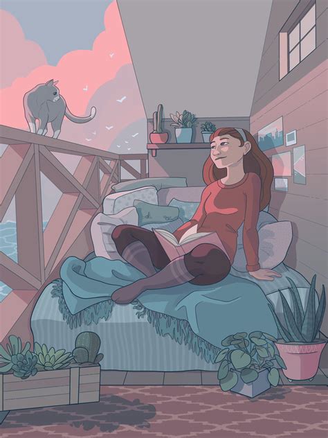A Little Lo Fi Inspired Art From All My Time Indoors Oc Rlofi