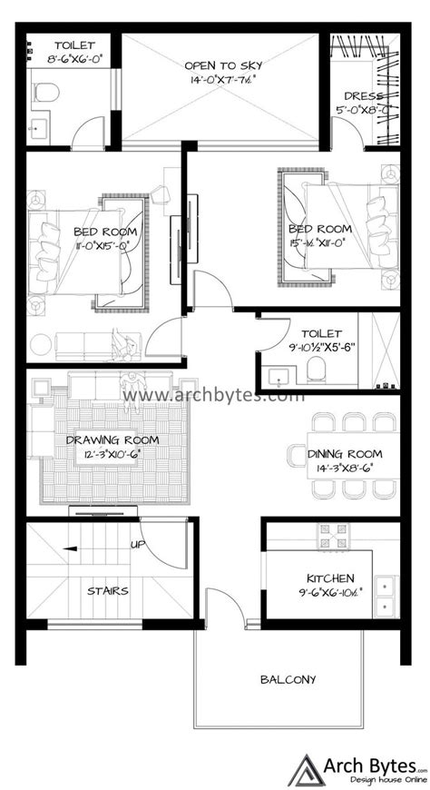 House Plan For 28 X 56 Feet Plot Size 174 Square Yards Gaj