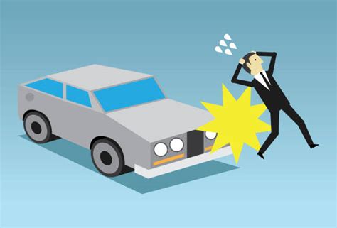 Pedestrian Hit By Car Illustrations Royalty Free Vector
