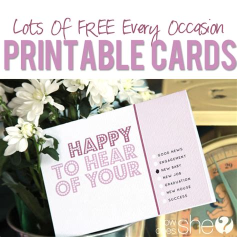 Free Printable Cards For All Occasions