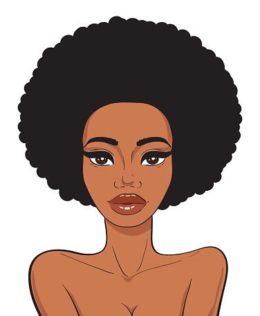 Maybe you would like to learn more about one of these? Beautiful African American Woman Face With Afro Hair In ...