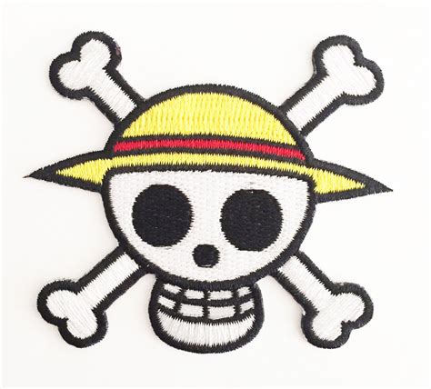Legit One Piece Luffy Straw Hat Pirate Jolly Roger Logo Iron On