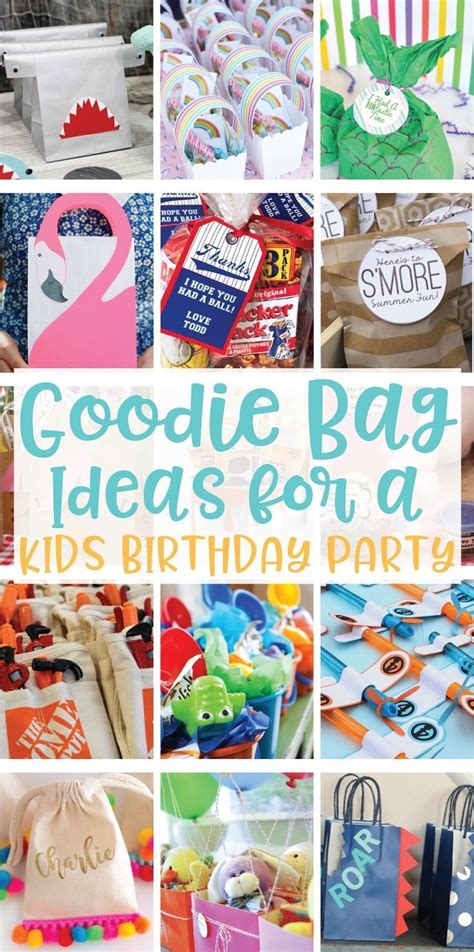 20 Goodie Bag Ideas For Kids Birthday Parties Birthday Party T Bag