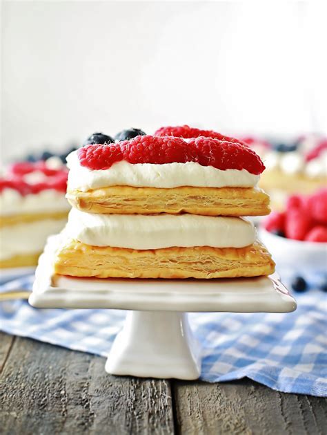 American Flag Dessert Raspberry Lemon Napoleon Tangled With Taste