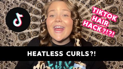 I Tried A Tiktok Hair Hack Heatless Curls From A Robe Youtube
