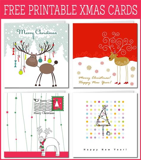 20 Gorgeous Free Printable Xmas Cards
