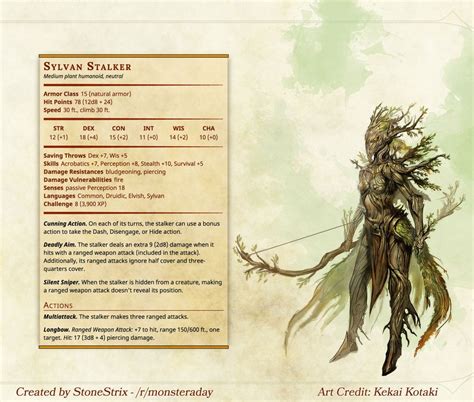 If so, we're looking at a colossal+ sized creature. DnD 5e Homebrew — Stonestrix Monsters Sylvan Stalker Lore ...